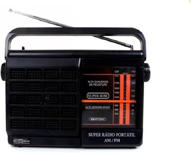 Rádio Portátil Motobras RM-PFT22AC 2 Faixas Preto