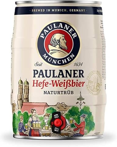 Barril Cerveja de Trigo Paulaner Alemã Hefe Weissbier 5L