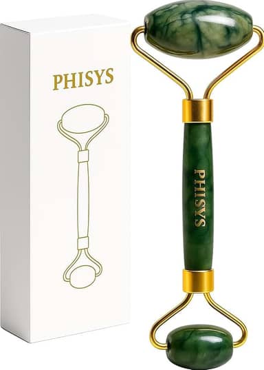 Rolo de Jade Para Rosto Massageador Facial Gua Sha Anti Estresse e Anti Rugas Pedras Faciais Naturais Premium