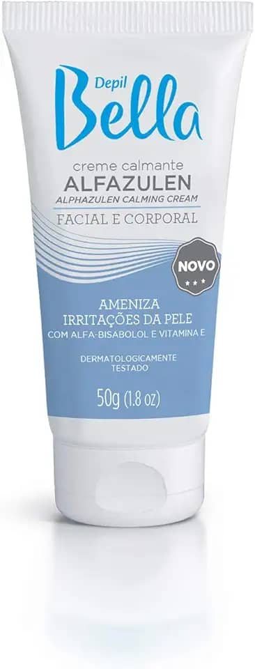 Depil Bella - Creme Facial e Corporal Hidratante Calmante Alfazulen 50g