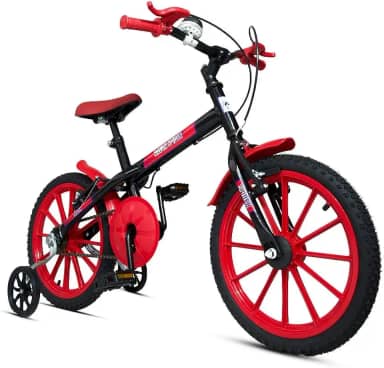 Bicicleta Infantil Aro 16 Ravok Meninos e Meninas com Rodinhas e Buzina