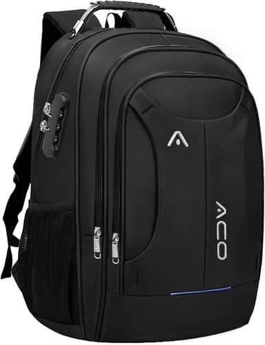 Mochila Masculina Feminina para Notebook 17” Executiva – Impermeável, Antifurto, USB e Fone, Alça Reforçada de Aço, Escolar, Faculdade, Trabalho, Viagem, Grande, Confortável, Premium'