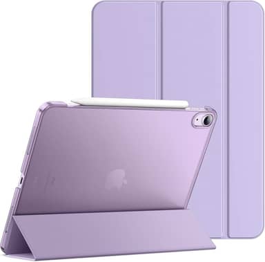 JETech Capa para iPad Air 11 Polegadas M3/M2 (2025/2024), iPad Air 5/4 (10,9 Polegadas, Modelo 2022/2020), Capa Traseira Rígida com Suporte Fino e Ativação/Repouso Automático (Luz Roxa)