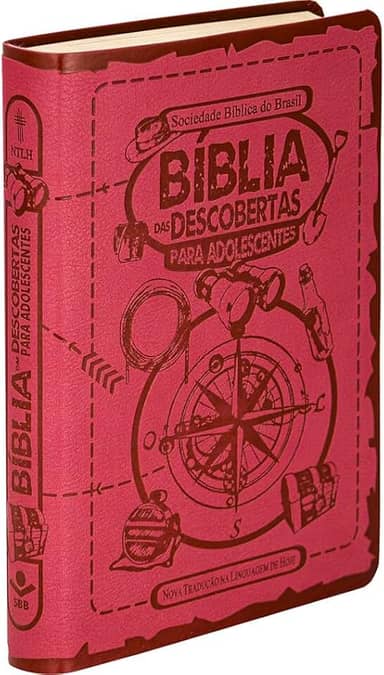 Bíblia das Descobertas para Adolescentes NTLH | SBB | A Bíblia das Descobertas para Adolescentes - Capa em couro sintético, pink: Nova Tradução na Linguagem de Hoje (NTLH)
