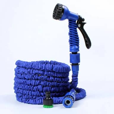 Mangueira Jardim Expansível 30 Metros Resistente Jatos D Água (Azul)