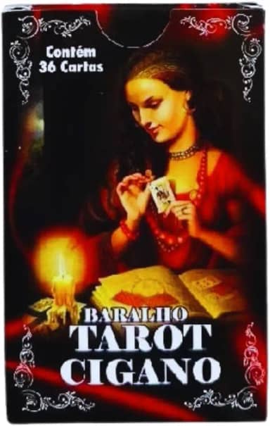 Baralho Tarot Cigano, 36 Cartas com Manual, 10,5 x 6,5 cm, Ilustrações Coloridas