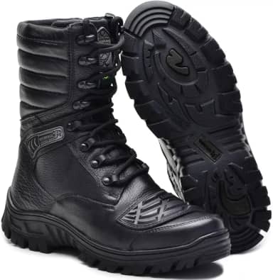 Coturno Bota Tático Militar Attack Zíper Moto 5188/01 Preto c a Nº 45899 (preto, BR, Adulto, Numérico, 42)