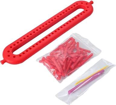 rockible Tear de tricô para cachecol, ponto xale, máquina de costura diy, ferramentas de tecelagem para iniciantes, amantes de artesanato, xale, Vermelho