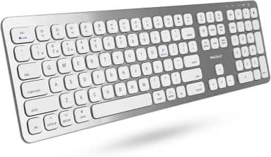 Macally Teclado Bluetooth sem fio premium para Mac, iMac, MacBook, Mac Pro teclado sem fio compat vel com Apple para Mac Mini, MacBook Pro/Air Laptop teclado Mac sem fio recarreg vel de tamanho completo