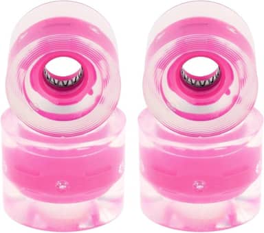 Pacote com 4 rodas de skate longboard para crianças, rodas flash de 60 mm 78A, material PU, para andar de rua, skate elétrico, mini cruiser, rolamento ABEC-9, substituição - roxo