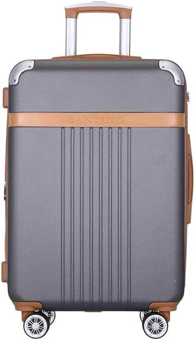 Mala de Viagem Grande Athena Rígida ABS, Para Despacho 32kg, com 4 Rodas Duplas 360º, Cadeado TSA e Zíper Expansível