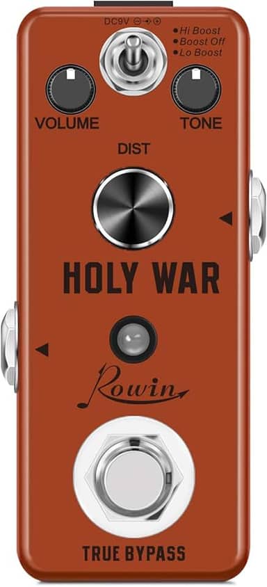 Rowin Pedal de Distorção Analógico Heavy Metal para Guitarra True Bypass