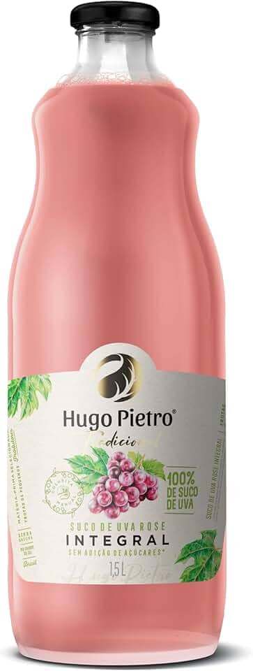 Suco de Uva Rose Integral Hugo Pietro (1,5 L, SEM GLUTEN)