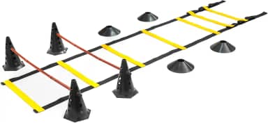 Kit Agilidade 1 Escada 4 Cones 2 Barreiras 4 Chapéus Preto