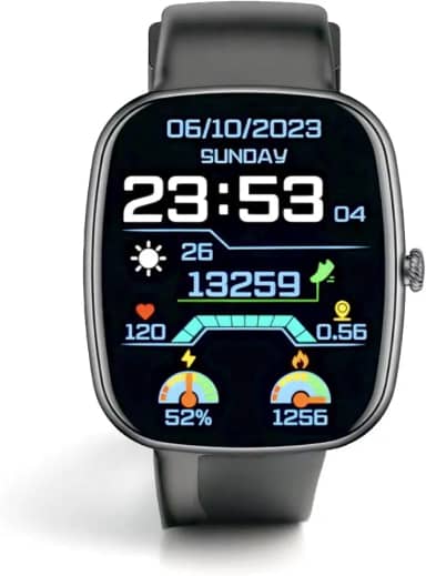 Smartwatch Easy Unissex À Prova D'água, 100 Modos Esporte, Monitoramento de Atividades, Notificações, Chamadas, Bateria Longa Duração, Aplicativo de esportes (Preto)