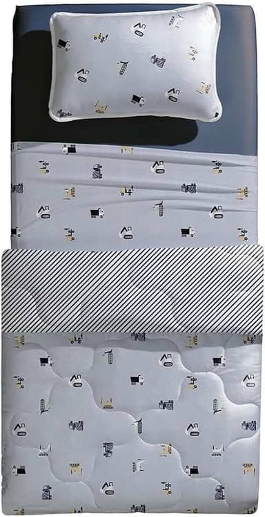 Edredom Mundo Kids Malha antim - Mini Obra - Casal