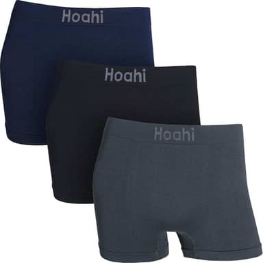 Kit Com 3 Cuecas Boxer Masculina Sem Costura Poliamida Premium Hoahi