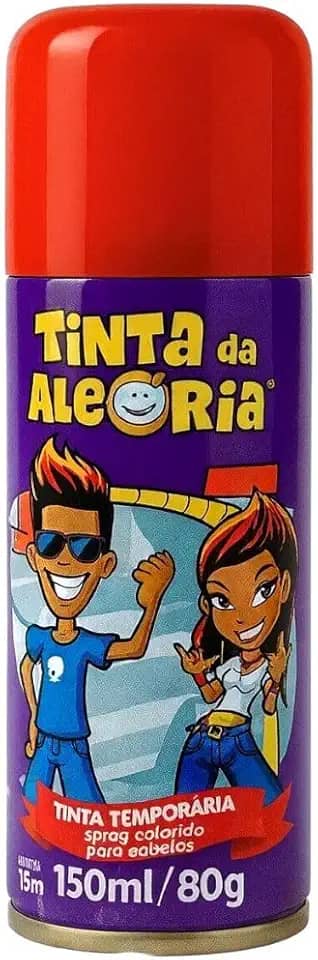 Tinta Spray Para Pintar Cabelo 120 Ml Para Festas E Comemorações (Vermelho)