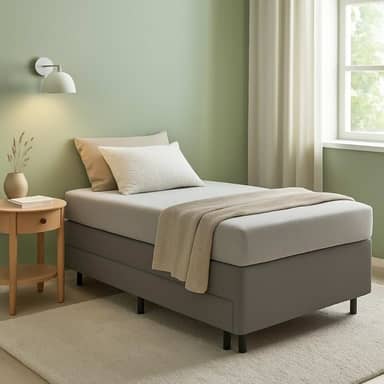 Cama Solteiro Box 188x88 Luxo Suede Com Cama Auxiliar Retrátil Duquesa Cinza