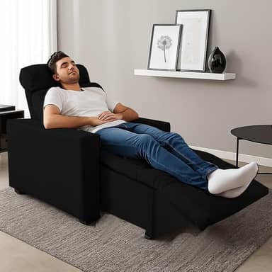 Poltrona Cadeira Do Papai E Mamãe Reclinável Retrátil Para Sala De Descanso Madri Preto