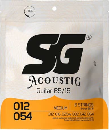 Encordoamento 012 SG Aço Bronze 85 15 para Violão