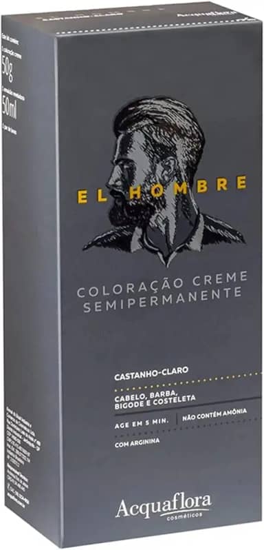 Acquaflora Castanho Claro Kit Coloração Creme Semipermanente El Hombre