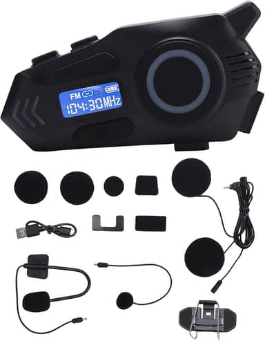 VBESTLIFE Fone de Ouvido do Capacete de Motocicleta, Fone de Ouvido Bluetooth 5.4, Prova de água IPX8, Cancelamento de Ruído do CVC, para Capacetes de Motocicletas Modulares de Face