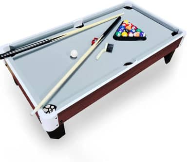 DRM Tampo de mesa de sinuca de 101 cm, mini mesa de sinuca de 9 m, pequena mesa de sinuca de madeira, conjunto de mesa de bilhar com acessórios completos