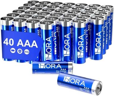 Pilhas Alcalinas AAA 7th Pacote 40 unidades 1.5V Alto Desempenho Condutividade Superior Produto Não Recarregável MPOWER