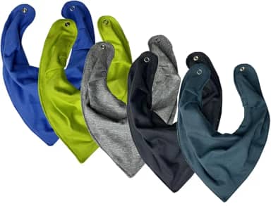 Kit 5 Babador Bandana Forro Impermeavel para Bebê, Eternizare