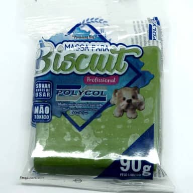 Massa Para Biscuit, Polycol, 90 Gramas, Verde Oliva