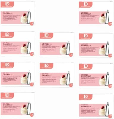 Ampolas de Gas para Chantilly N2O para Garrafa Sifão, Kit 100 Capsulas