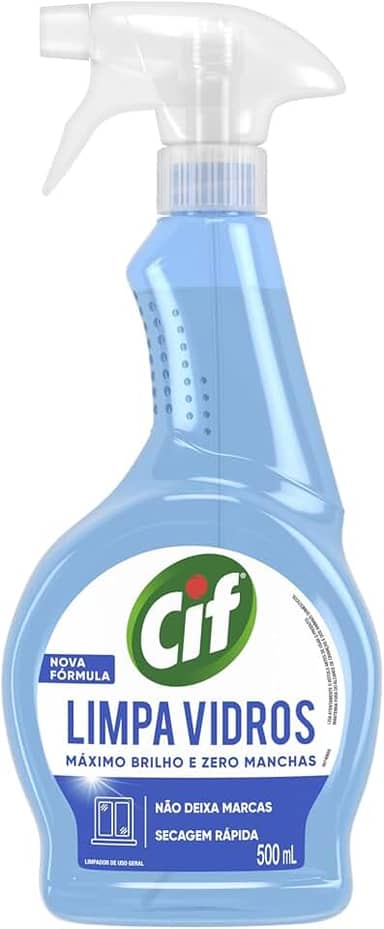 Cif Limpa-Vidro Líquido Ultra Rápido Frasco 500Ml Borrifador 500 Ml