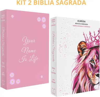 Kit 2 Biblia Feminina | Letra Grande | Harpa & Corinhos | RC | Brochura