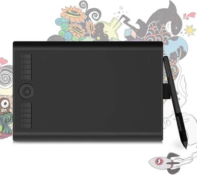Tablet de desenho GAOMON M10K PRO 10 x 6,2 polegadas, tablet de arte digital, suporta função de inclinação e radial com 10 teclas de atalho, caneta stylus sem bateria, funciona com