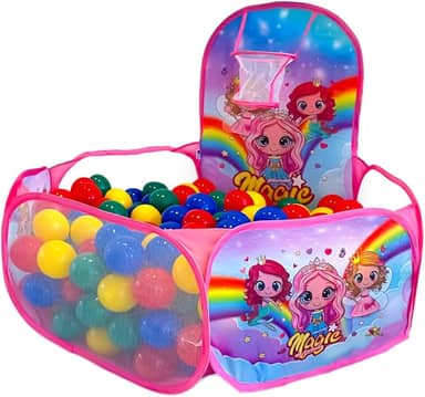 Piscina de bolinha para bebê criança infantil com basquete Princesas Art Brink