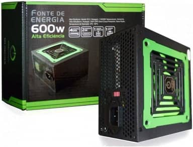 Fonte 600W ONE POWER - 70% Eficiência - MP600W3-I, Preto, ATX