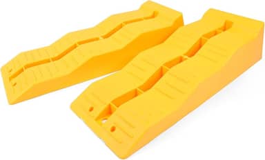 MaxxHaul 50939 Rampas de nivelamento de trailer de 3 degraus amarelo Camper & Trailer - Conjunto de 2 calços de roda