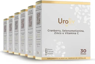 Suplemento Uroliv para Incontinência e Infecção Urinária 180 Cáps (6 meses de uso)