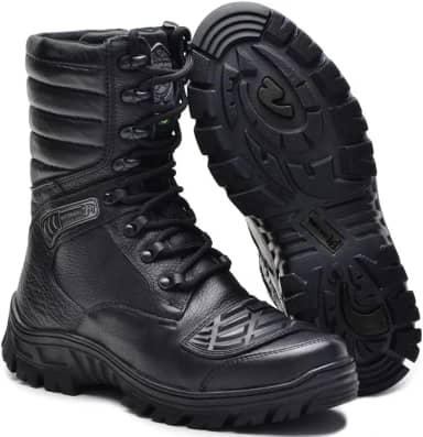 Bota Coturno Unissex Couro Cano Alto Attack 5188