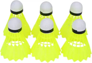 plplaaoo Peteca de nylon, treinamento de peteca de badminton, peteca de treinamento de badminton de nylon, conjunto de 6 peças, peteca profissional de nylon para esportes ao ar livre, acessório de