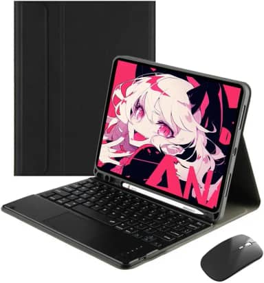 Capa Tablet + Teclado + Mouse Para iPad Pro 11 Polegadas (Preto, teclado de toque)