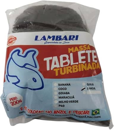 Kit Pesca 2 Massa Tablete Turbinada Isca De Peixe Pescaria