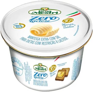 Manteiga Lata zero lactoze sem gluten Gran Mestri 200g