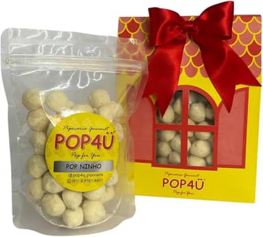 Pipoca Gourmet POP4Ü POP Ninho 100g — pipoca presenteável, premium, crocante de verdade, única no Brasil.