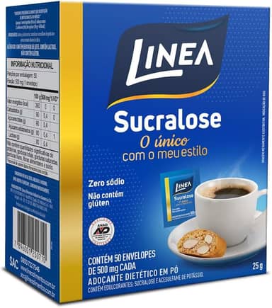 Linea Adoçante em Pó Sucralose 50 sachês