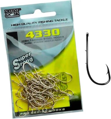 Anzol Marine Sports 4330 Super Strong 7/0 ao 8/0 Nickel 10 Unidades