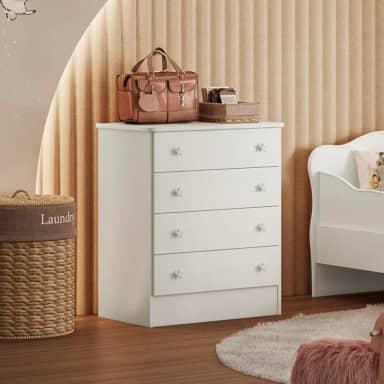 Cômoda Infantil Doce Sonho 777 Qmovi Branco