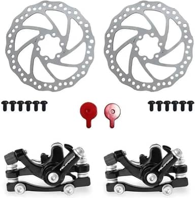 Kit Freio Disco Mecanico Absolute Disco 160mm Pincas Preto.