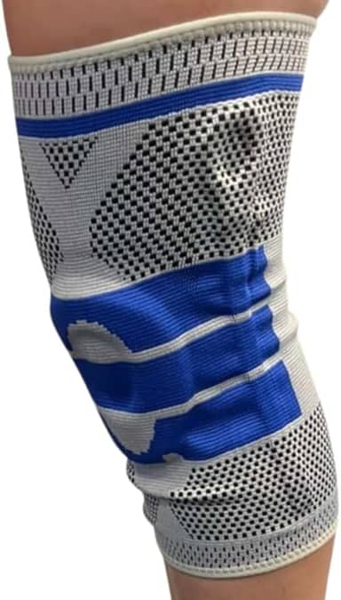 Joelheira Esportiva Articulada e Sistema Antirolamento – Compressão 3D, Suporte Patelar de Silicone, Estabilizador Anatômico, Alívio de Dor e Prevenção de Lesões
